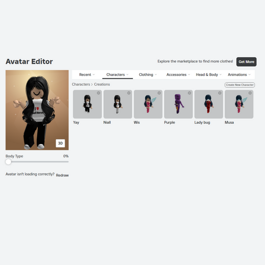 (NO EMAIL) 1.2k+ Robux Total Account - rblxkid.shop